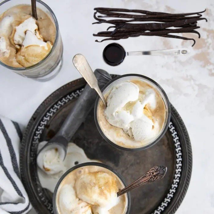Faisons de la crème glacée au chocolat blanc rôti Affagato avec des gousses de vanille !