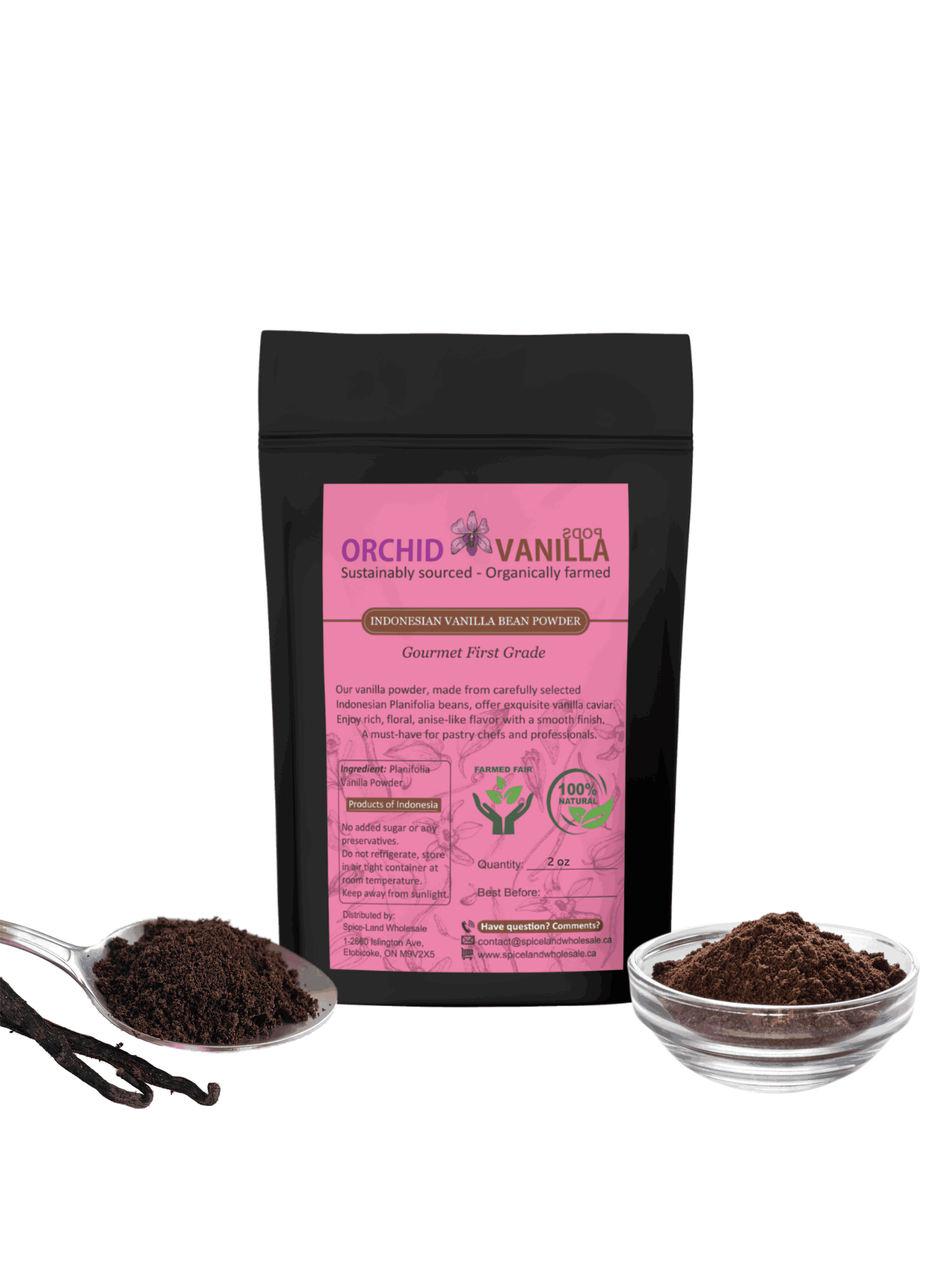 Indonesian Ground Vanilla Bean Powder Planifolia <br> First Grade<BR>