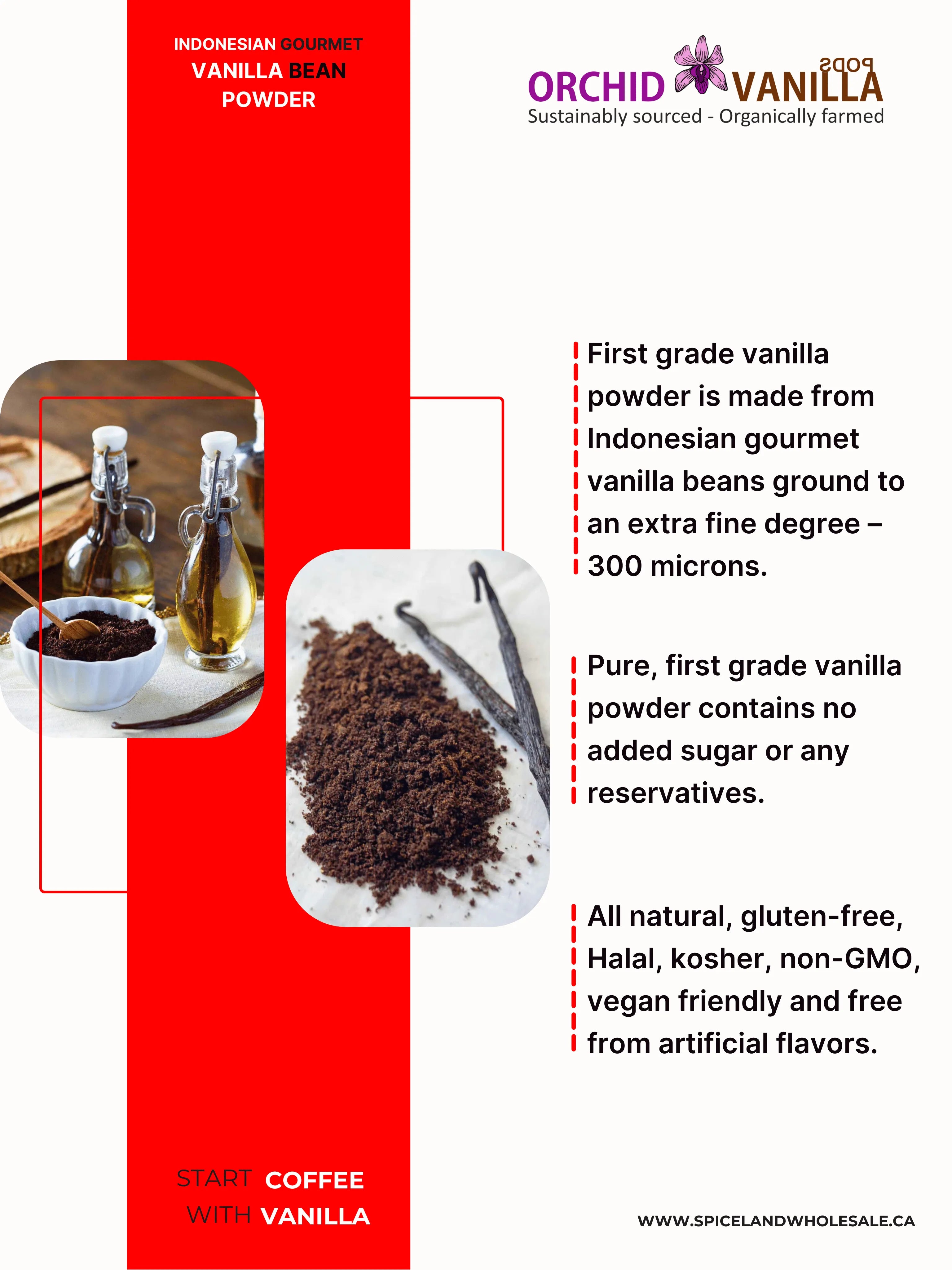 Indonesian Ground Vanilla Bean Powder Planifolia <br> First Grade<BR>