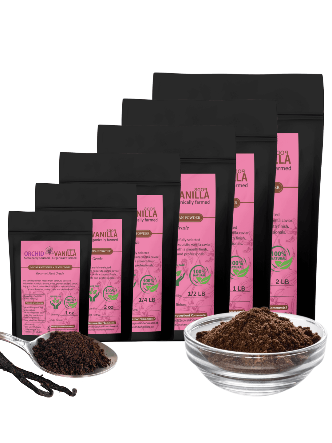 Indonesian Ground Vanilla Bean Powder Planifolia <br> First Grade<BR>