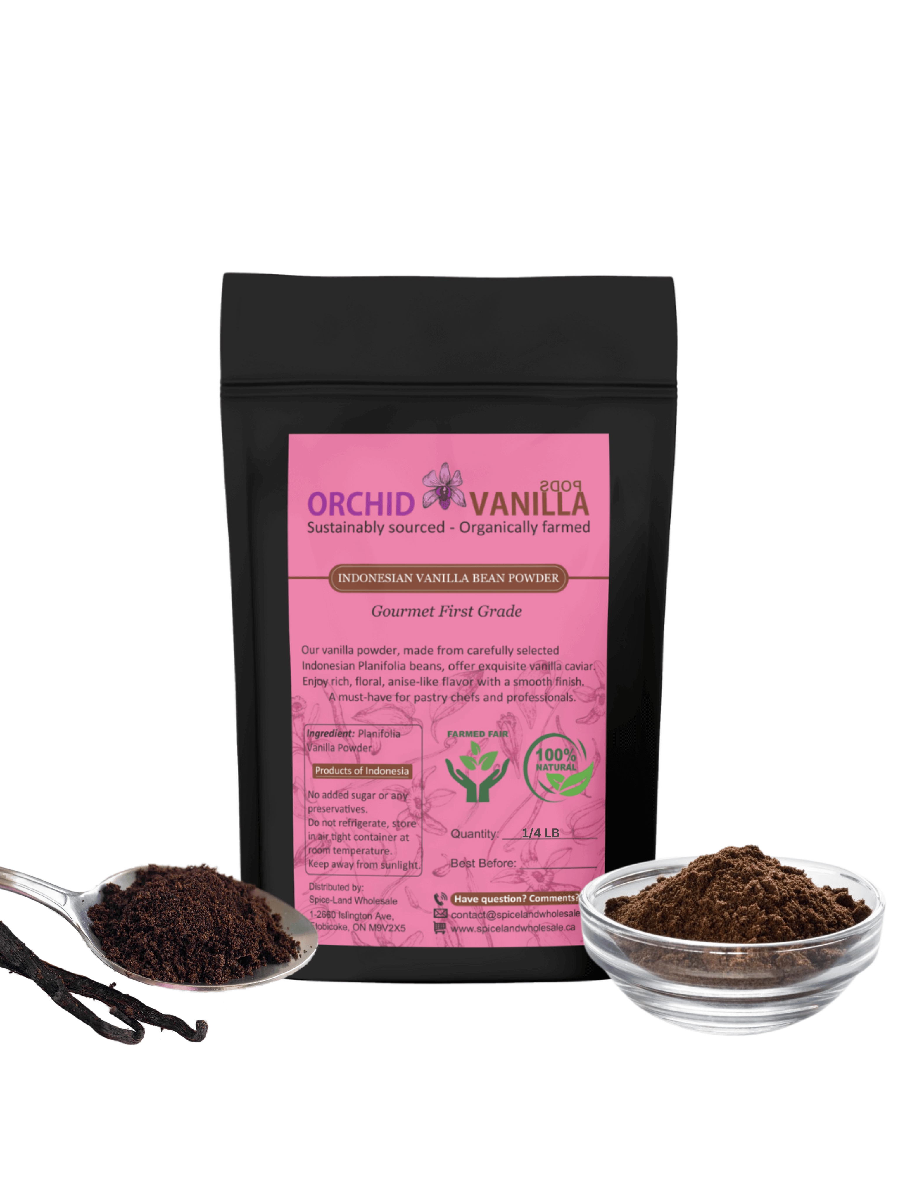 Indonesian Ground Vanilla Bean Powder Planifolia <br> First Grade<BR>