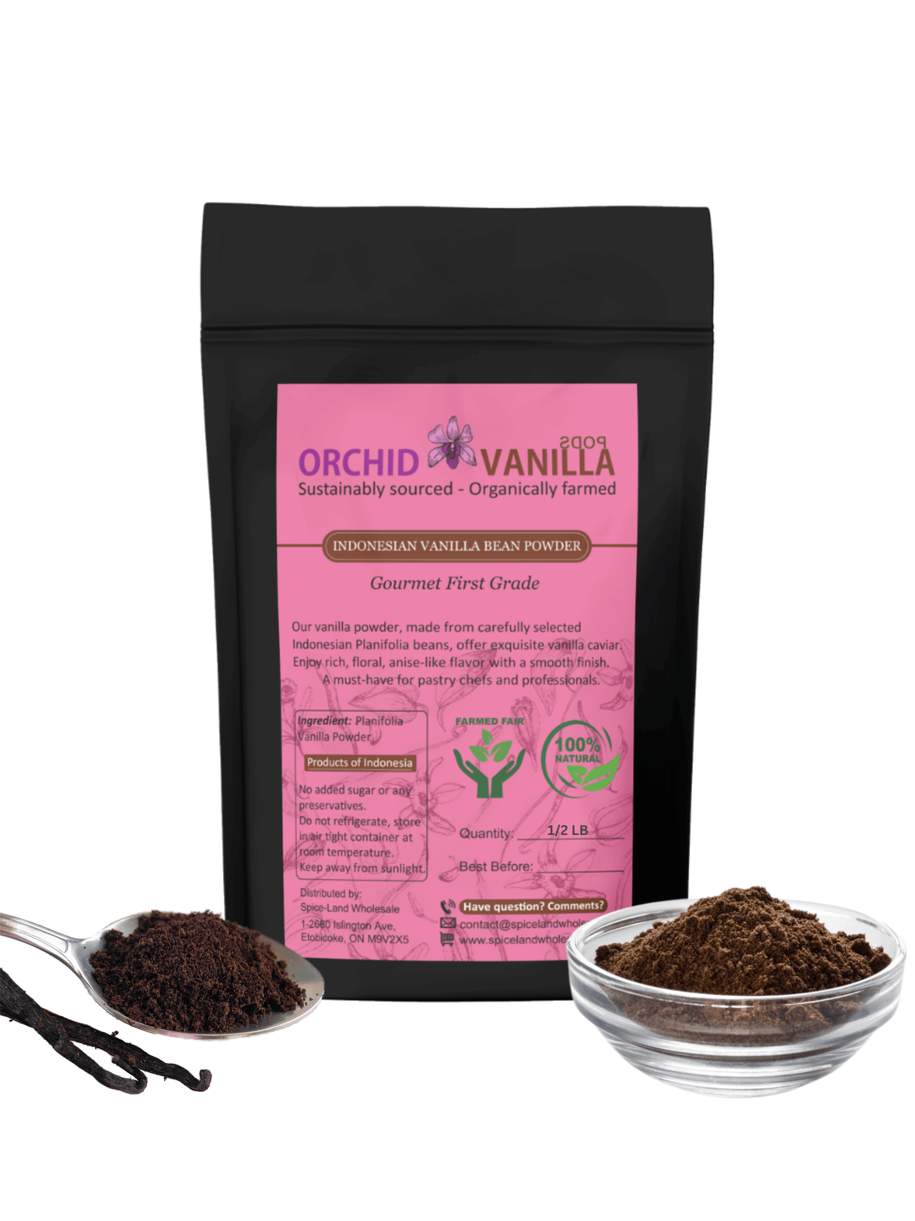 Indonesian Ground Vanilla Bean Powder Planifolia <br> First Grade<BR>