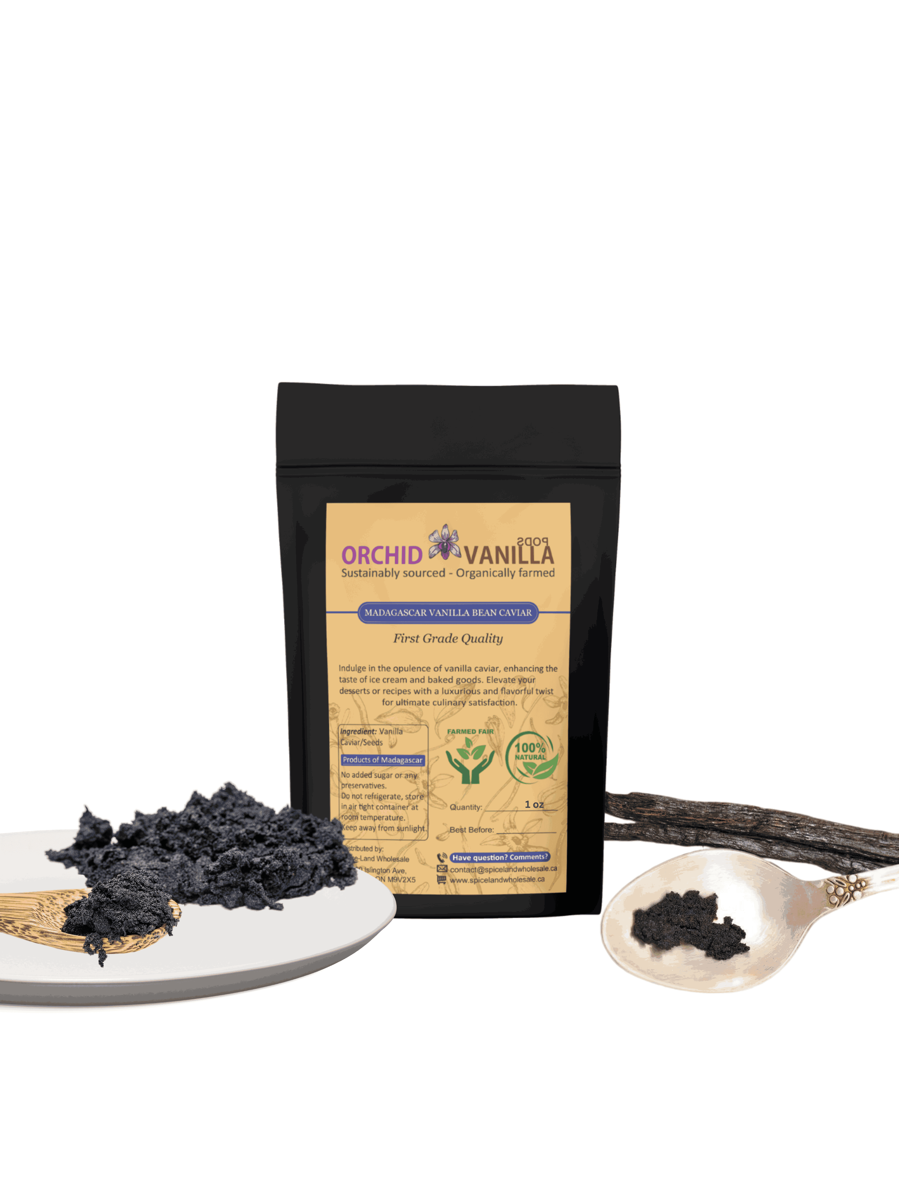 Madagascar Vanilla Bean Seeds/Caviar Gourmet <br> First Grade