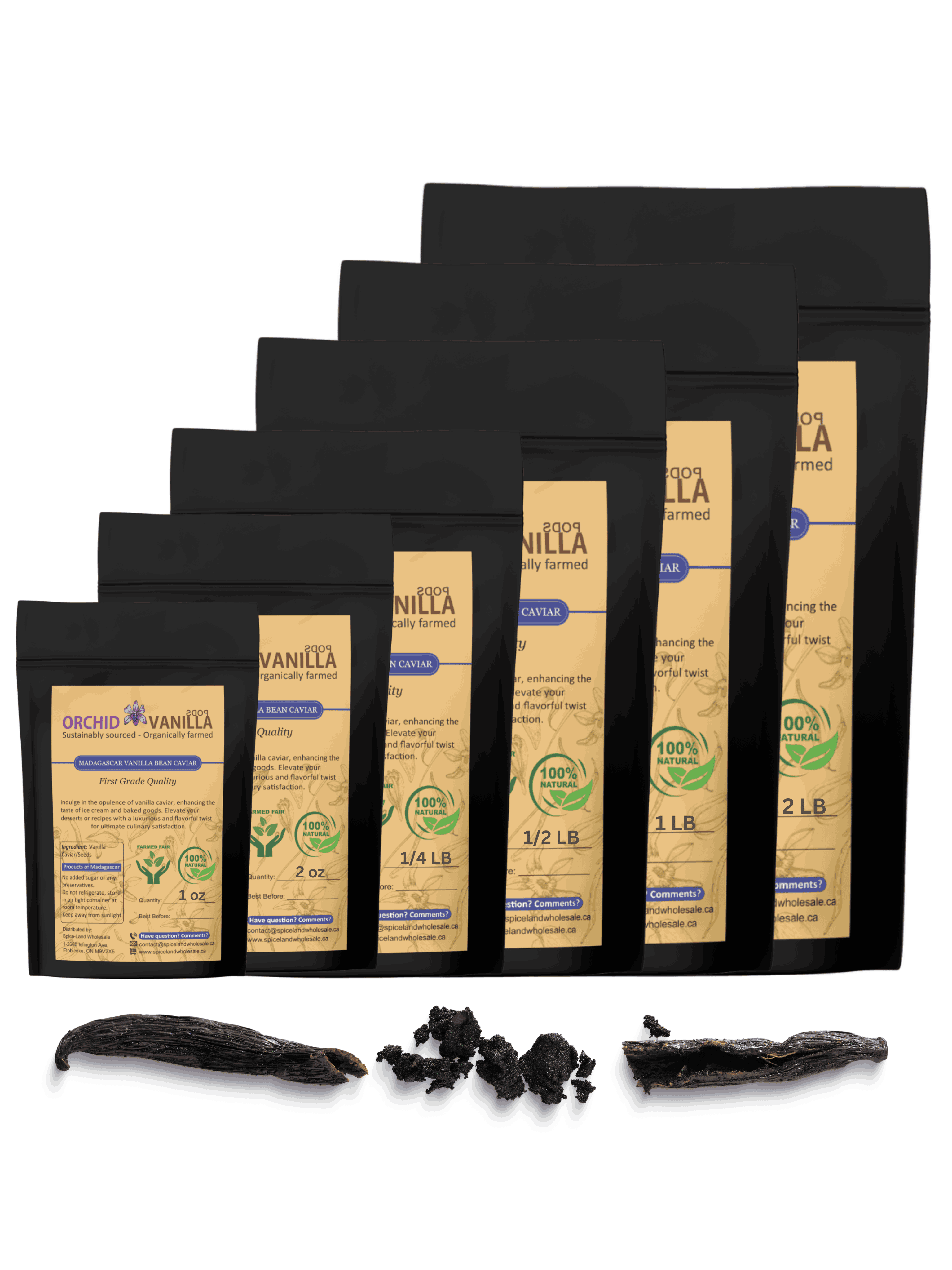 Madagascar Vanilla Bean Seeds/Caviar Gourmet <br> First Grade