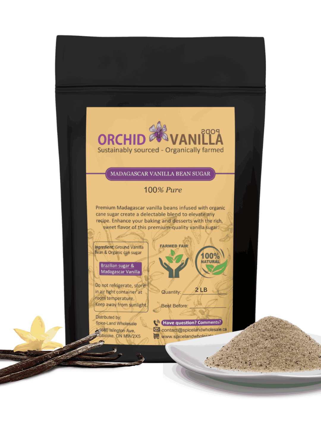 Madagascar Vanilla Bean Sugar <br> Made with Real Vanilla Pods & Pure Cane Sugar