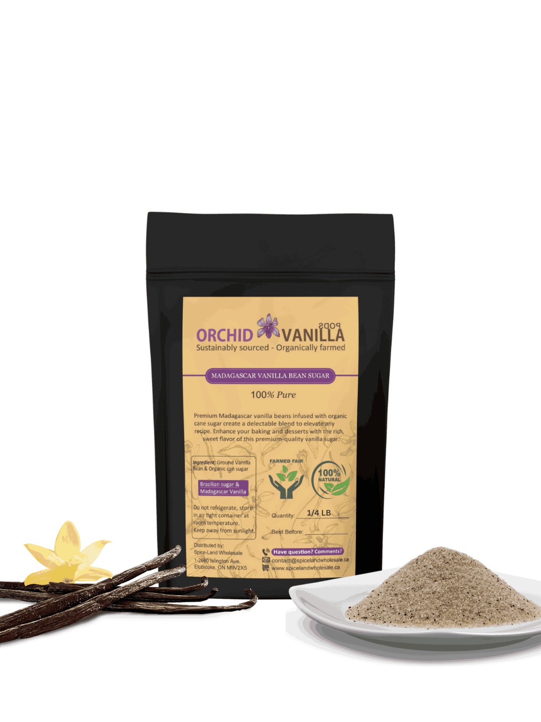 Madagascar Vanilla Bean Sugar <br> Made with Real Vanilla Pods & Pure Cane Sugar