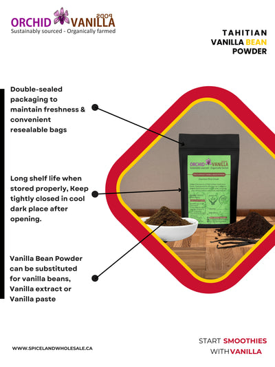 Tahitian Ground Vanilla Bean Powder <br> First Grade<BR>
