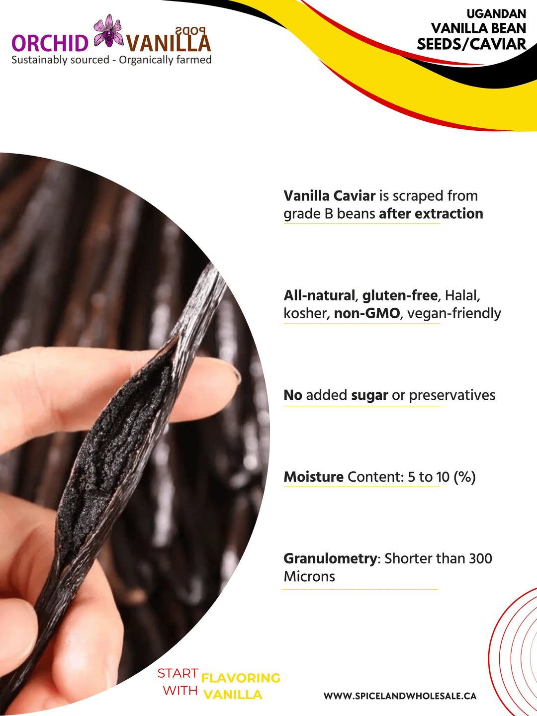 Co-op Pricing Ugandan Vanilla Bean Seeds/Caviar (CAD 12 Per Ounce)<br><br>Minimum Order quantity for this Co-op is 2 ounces