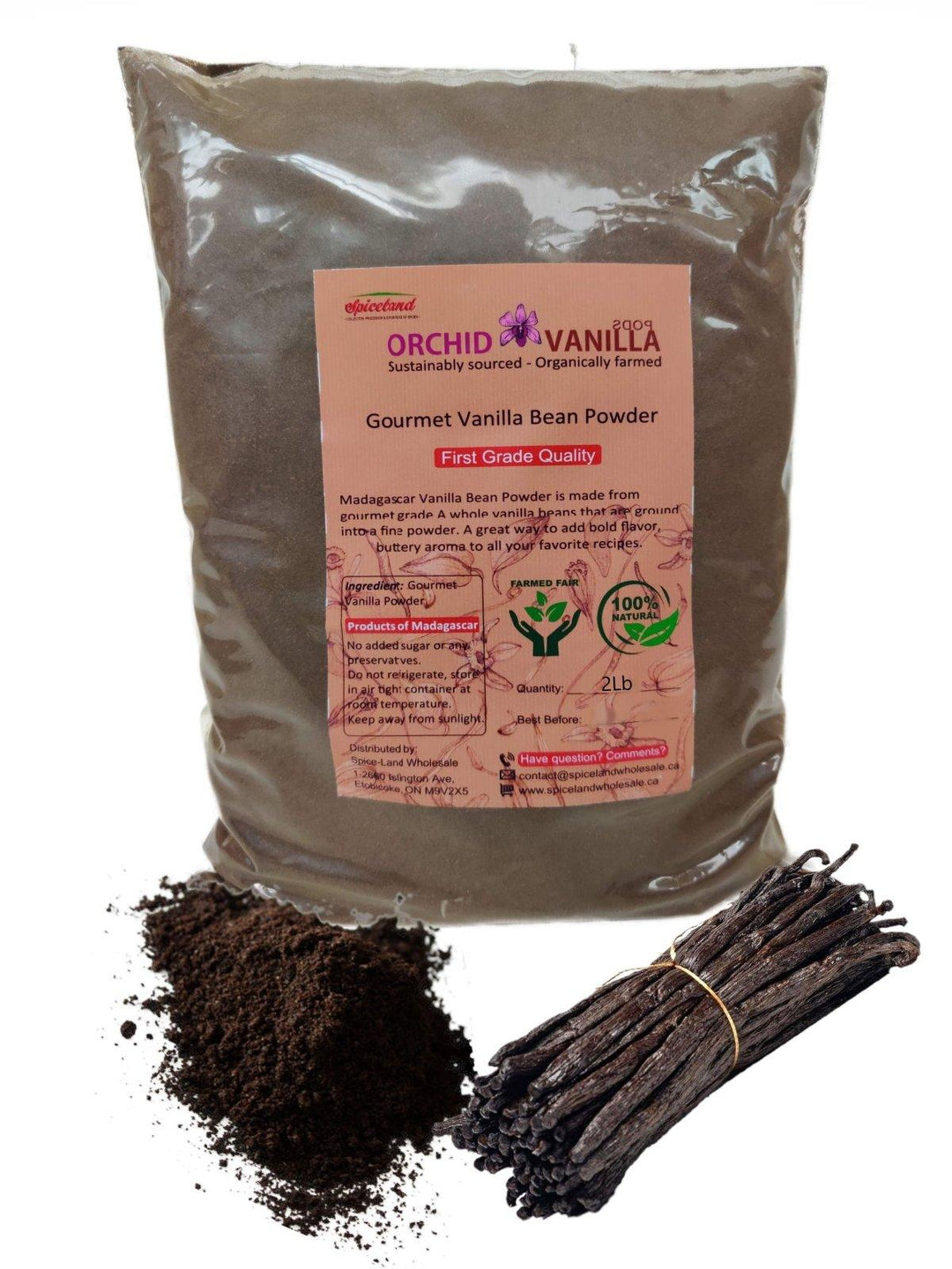 Madagascar Ground Vanilla Bean Powder Gourmet <br> First Grade<BR>