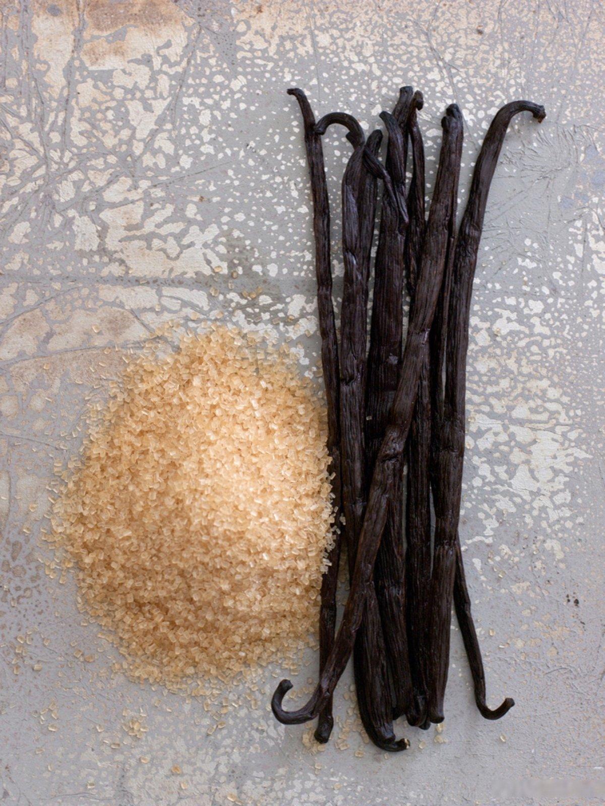 Sucre de gousse de vanille de Madagascar<br> Fabriqué avec de vraies gousses de vanille et du sucre de canne pur
